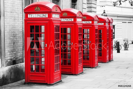 Picture of Telefonzellen in London im Color-Key-Verfahren